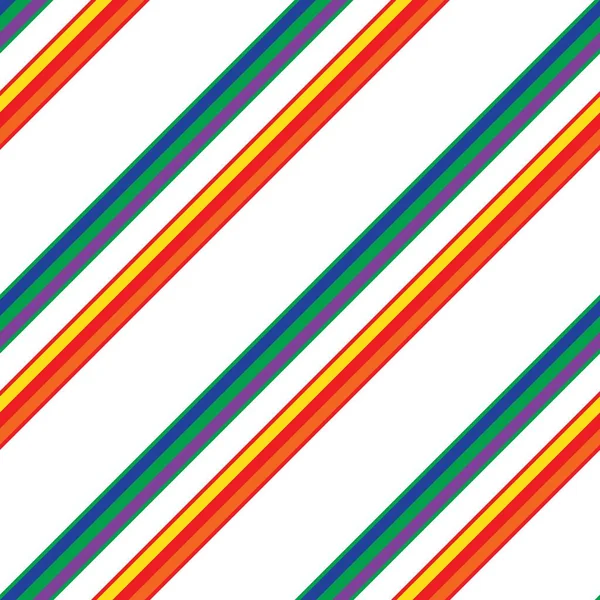 Arco Iris Diagonal Rayas Sin Costuras Patrón Fondo Adecuado Para — Vector de stock