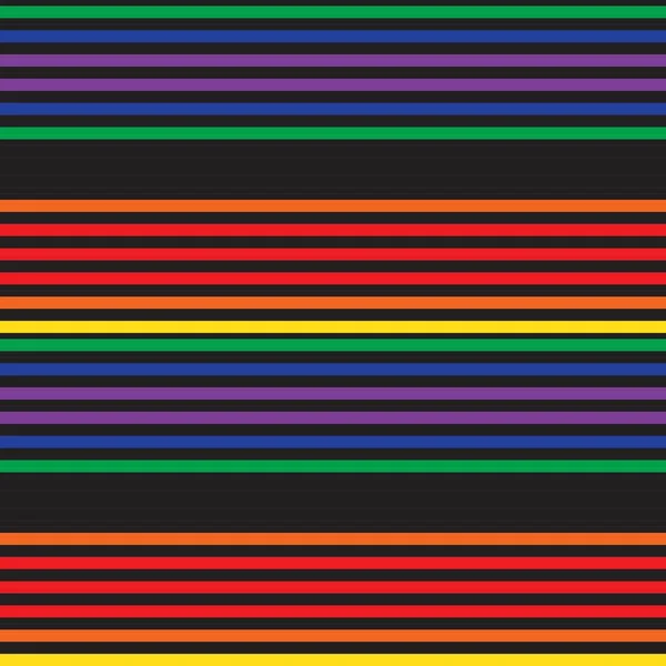 Rainbow Horizontal Striped Seamless Pattern Background 그래픽 — 스톡 벡터