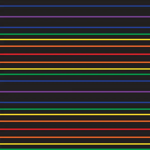 Rainbow Horizontal Striped Seamless Pattern Background 그래픽 — 스톡 벡터