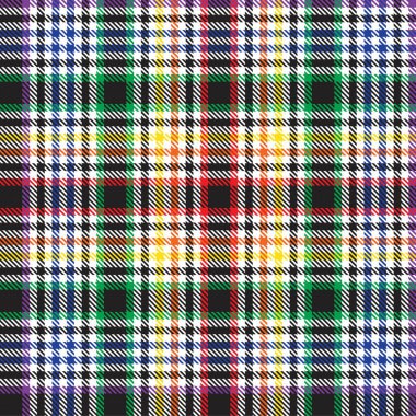 Gökkuşağı Glen Ekose desenli moda tekstil ve grafikleri için uygun kusursuz desen