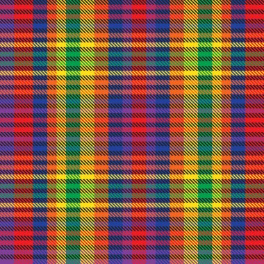 Gökkuşağı Glen Ekose desenli moda tekstil ve grafikleri için uygun kusursuz desen