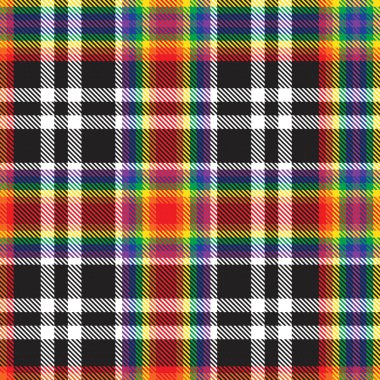 Gökkuşağı Glen Ekose desenli moda tekstil ve grafikleri için uygun kusursuz desen