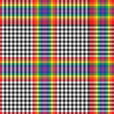 Gökkuşağı Glen Ekose desenli moda tekstil ve grafikleri için uygun kusursuz desen