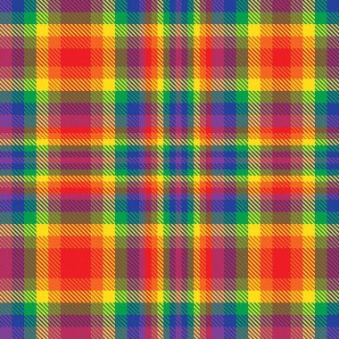 Gökkuşağı Glen Ekose desenli moda tekstil ve grafikleri için uygun kusursuz desen