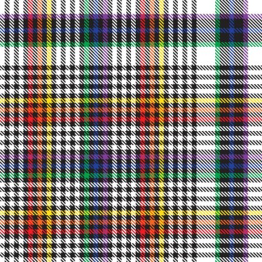 Gökkuşağı Glen Ekose desenli moda tekstil ve grafikleri için uygun kusursuz desen