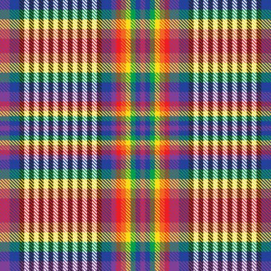 Gökkuşağı Glen Ekose desenli moda tekstil ve grafikleri için uygun kusursuz desen