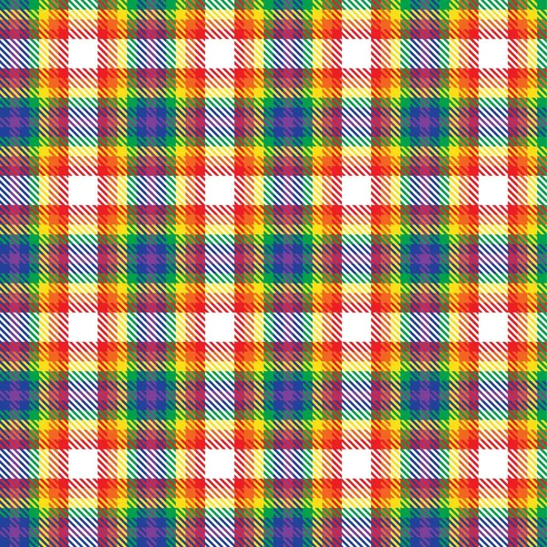 Rainbow Glen Plaid Texturiertes Nahtloses Muster Für Modetextilien Und Grafiken — Stockvektor