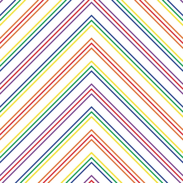 Regenbogen Chevron Diagonal Gestreifte Nahtlose Muster Hintergrund Geeignet Für Modetextilien — Stockvektor