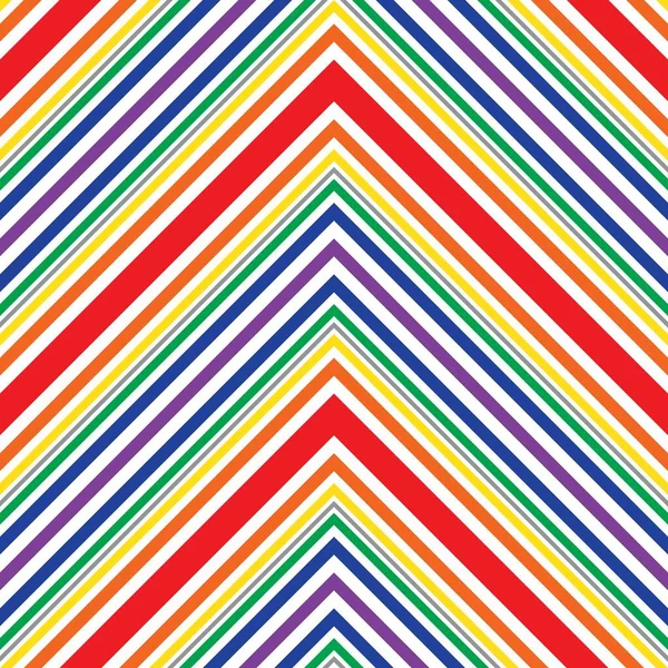 Rainbow Chevron Диагональ Полосатый Бесшовный Фон Шаблона Подходит Моды Текстиля — стоковый вектор