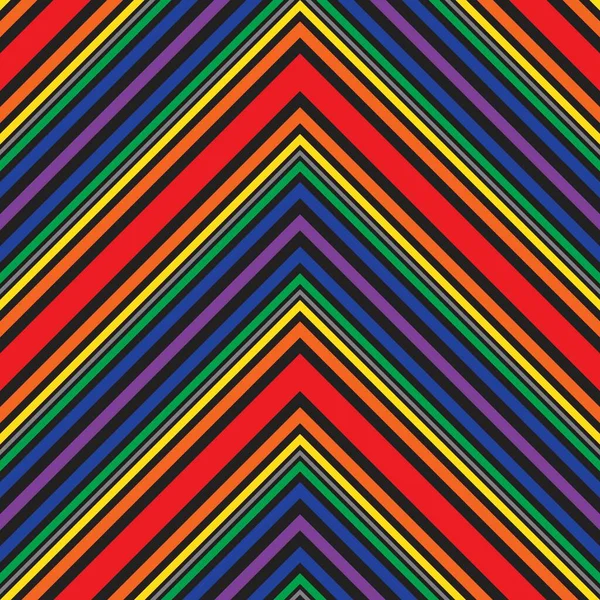 Regenbogen Chevron Diagonal Gestreifte Nahtlose Muster Hintergrund Geeignet Für Modetextilien — Stockvektor