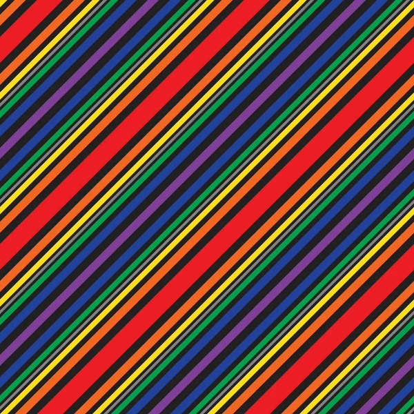 Arco Iris Diagonal Rayas Sin Costuras Patrón Fondo Adecuado Para — Vector de stock