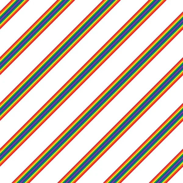 Rainbow Diagonale Rayé Fond Motif Sans Couture Adapté Pour Les — Image vectorielle