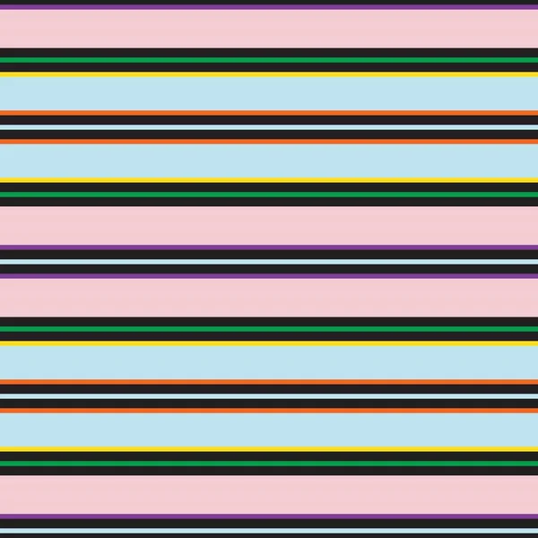 Rainbow Horizontaal Gestreepte Naadloze Patroon Achtergrond Geschikt Voor Mode Textiel — Stockvector
