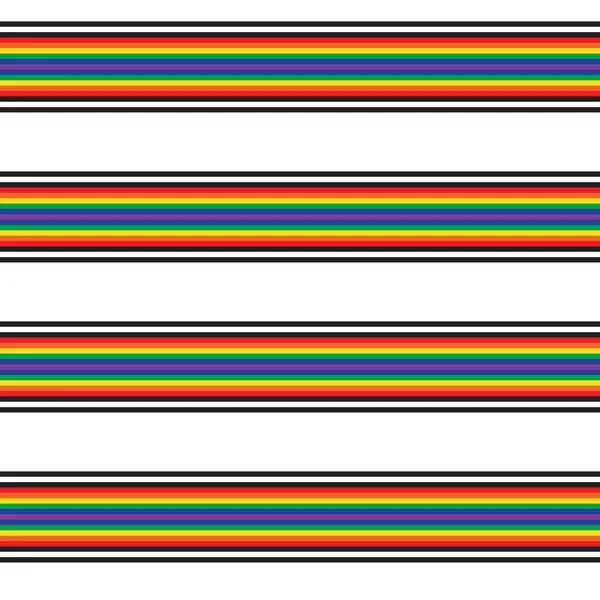 Rainbow Horizontal Rayé Fond Motif Sans Couture Adapté Pour Les — Image vectorielle