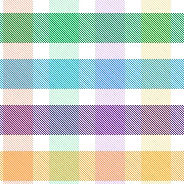 Rainbow Tartan Glen Plaid Motif Sans Couture Texturé Adapté Aux — Image vectorielle