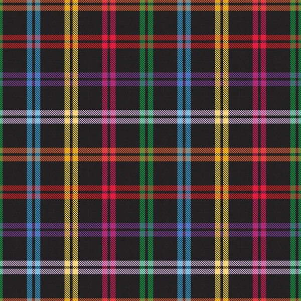 Rainbow Tartan Glen Rutigt Strukturerat Sömlöst Mönster Lämpligt För Modetextilier — Stock vektor