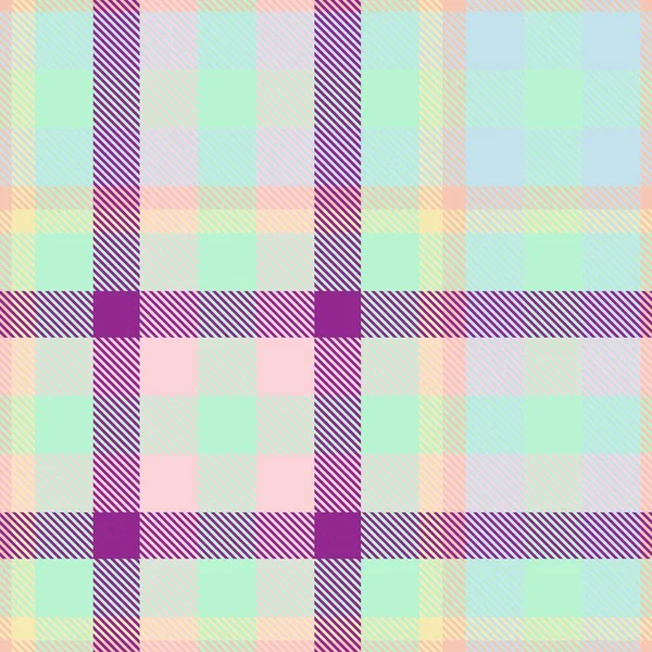 Rainbow Tartan Glen Xadrez Texturizado Padrão Sem Costura Adequado Para — Vetor de Stock