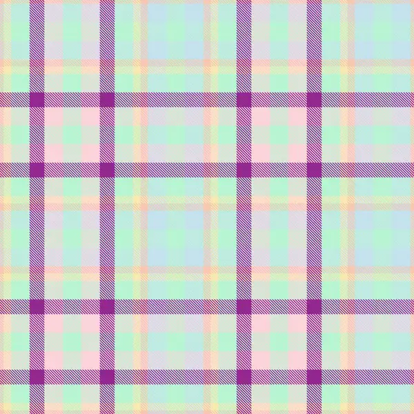 Rainbow Tartan Glen Xadrez Texturizado Padrão Sem Costura Adequado Para — Vetor de Stock