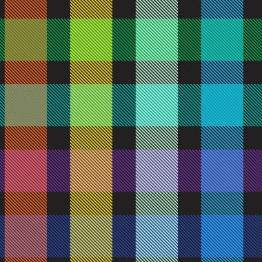 Gökkuşağı Tartan Glen Ekoseli Moda tekstil ve grafikleri için uygun kusursuz desen