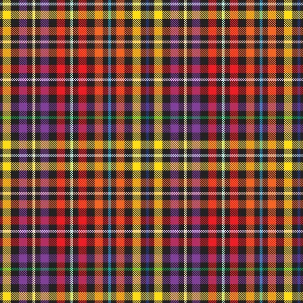 Rainbow Tartan Glen Plaid Textured Seamless Pattern Suitable Fashion Textiles — Stock Vector