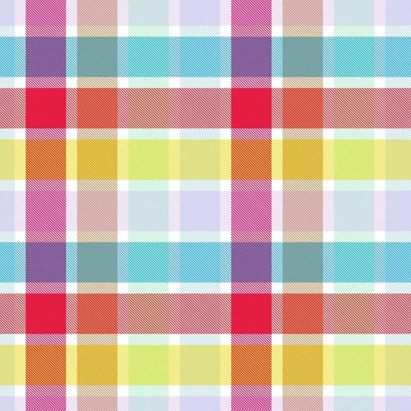 Rainbow Tartan Glen Plaid Textured Seamless Pattern Suitable Fashion Textiles — Stock Vector