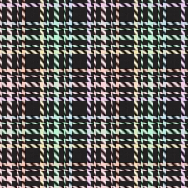 Rainbow Tartan Glen Plaid Texturiertes Nahtloses Muster Für Modetextilien Und — Stockvektor