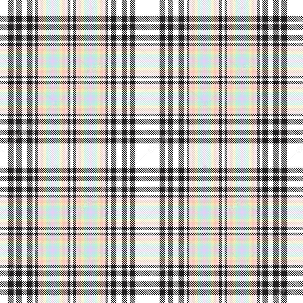 Rainbow Tartan Glen Plaid textured seamless pattern suitable for fashion textiles and graphics