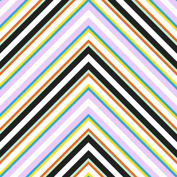 Rainbow Chevron Diagonale Rayé Fond Motif Sans Couture Adapté Pour — Image vectorielle