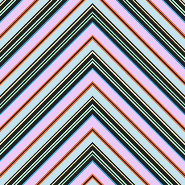 Arco Iris Chevron Diagonal Rayas Sin Costuras Patrón Fondo Adecuado — Vector de stock