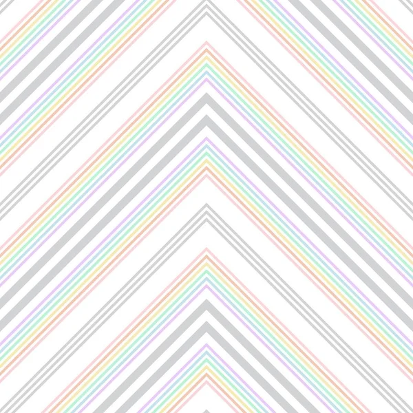 Rainbow Chevron Diagonal Striped Seamless Pattern Background Suitable Fashion Textiles — Stock Vector