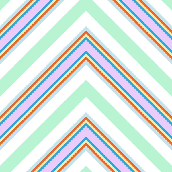 Rainbow Chevron Diagonal Listrado Sem Costura Fundo Padrão Adequado Para — Vetor de Stock