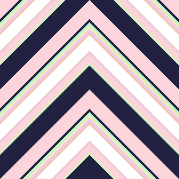 Rainbow Chevron Diagonal Striped Seamless Pattern Background Suitable Fashion Textiles — Stock Vector