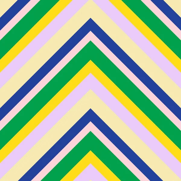 Arco Iris Chevron Diagonal Rayas Sin Costuras Patrón Fondo Adecuado — Vector de stock