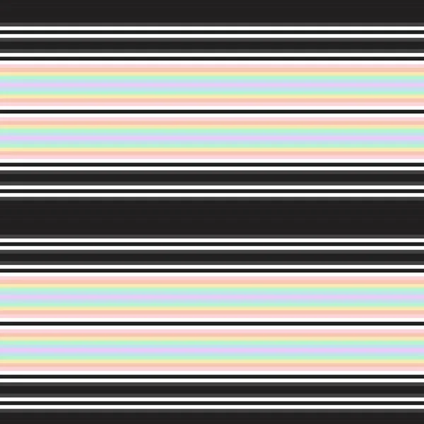 Rainbow Horizontal Striped Seamless Pattern Background 그래픽 — 스톡 벡터