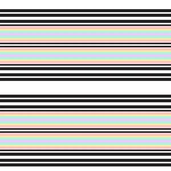Regenbogen Horizontal Gestreifte Nahtlose Muster Hintergrund Geeignet Für Modetextilien Grafiken — Stockvektor
