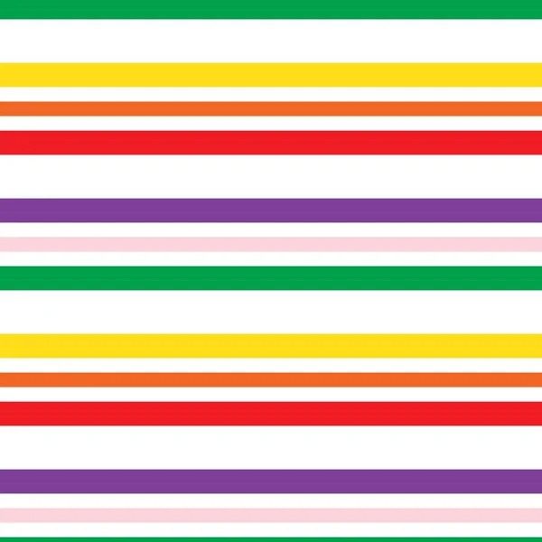 Rainbow Horizontal Striped Seamless Pattern Background 그래픽 — 스톡 벡터
