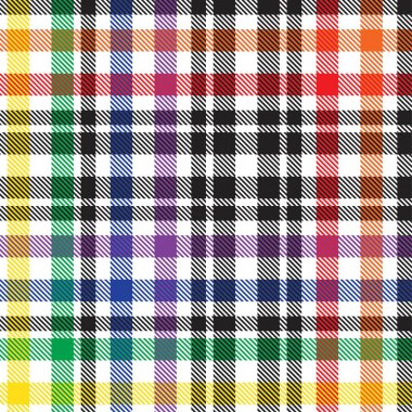 Gökkuşağı Glen Ekose desenli moda tekstil ve grafikleri için uygun kusursuz desen