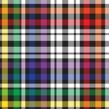 Gökkuşağı Glen Ekose desenli moda tekstil ve grafikleri için uygun kusursuz desen