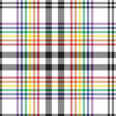 Gökkuşağı Glen Ekose desenli moda tekstil ve grafikleri için uygun kusursuz desen