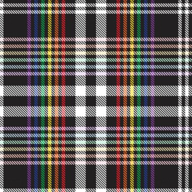 Gökkuşağı Glen Ekose desenli moda tekstil ve grafikleri için uygun kusursuz desen