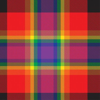 Gökkuşağı Glen Ekose desenli moda tekstil ve grafikleri için uygun kusursuz desen