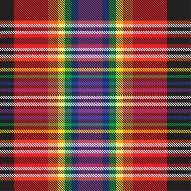Gökkuşağı Glen Ekose desenli moda tekstil ve grafikleri için uygun kusursuz desen