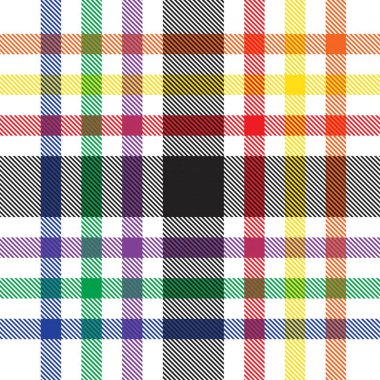 Gökkuşağı Glen Ekose desenli moda tekstil ve grafikleri için uygun kusursuz desen