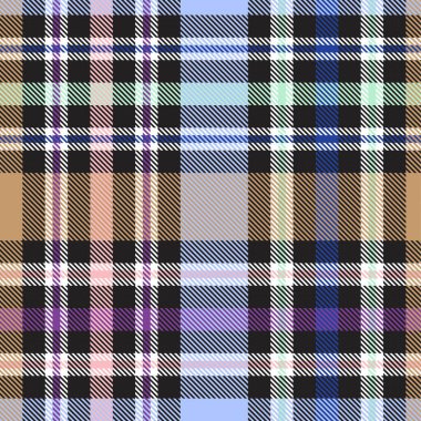 Rainbow Glen Plaid textured seamless pattern suitable for fashion textiles and graphics clipart