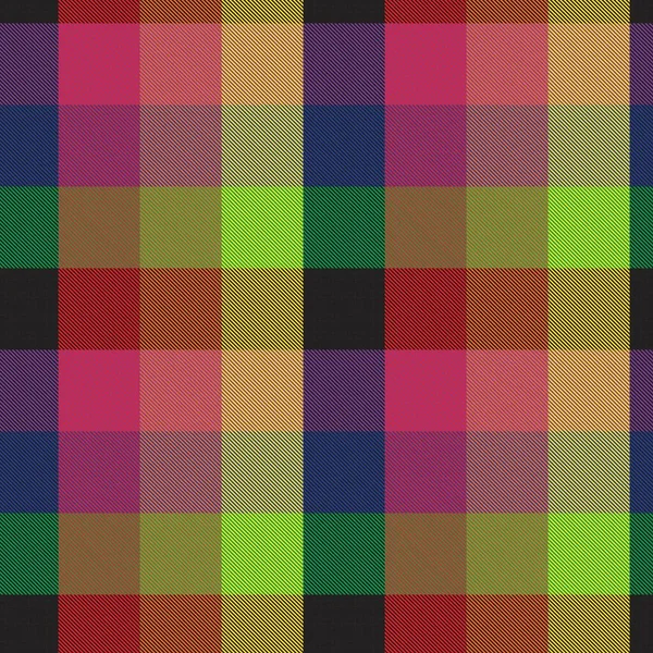 Patrón Sin Costura Texturizado Cuadros Rainbow Glen Adecuado Para Textiles — Vector de stock