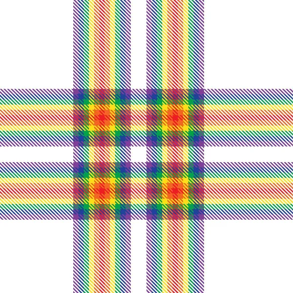 Rainbow Glen Plaid Χωρίς Ραφή Μοτίβο Κατάλληλο Για Υφάσματα Μόδας — Διανυσματικό Αρχείο