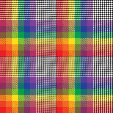 Gökkuşağı Glen Ekose desenli moda tekstil ve grafikleri için uygun kusursuz desen