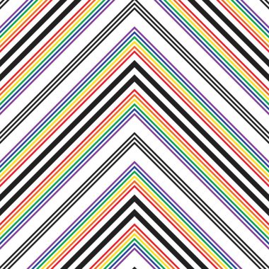 Gökkuşağı sembolü köşegen çizgili desensiz arka plan moda tekstil ve grafikleri için uygun