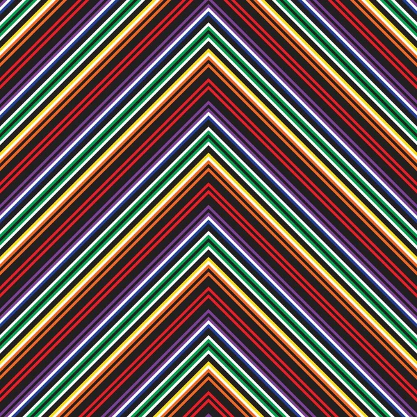 Rainbow Chevron Diagonal Listrado Sem Costura Fundo Padrão Adequado Para — Vetor de Stock