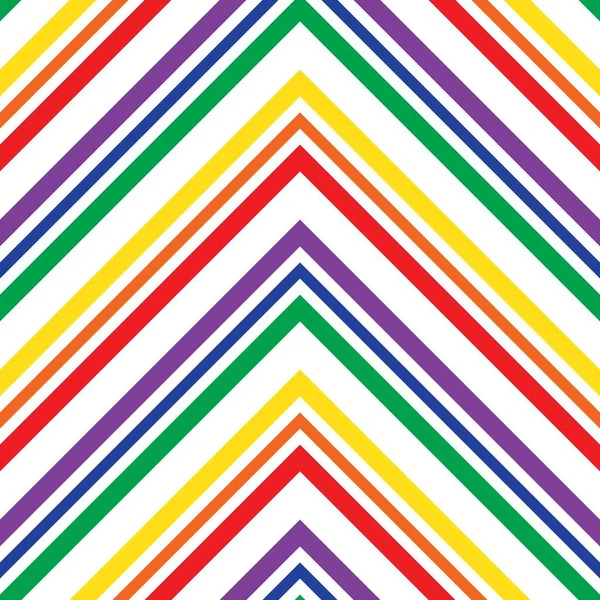 Arco Iris Chevron Diagonal Rayas Sin Costuras Patrón Fondo Adecuado — Archivo Imágenes Vectoriales